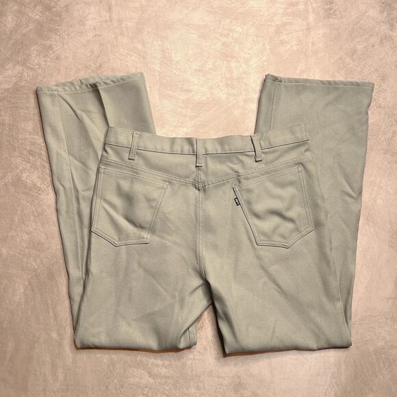 Vintage 60s Levi's Bootcut Flare Pants Khaki Gold Tab Men's 38 Retro Western - Picture 6 of 7